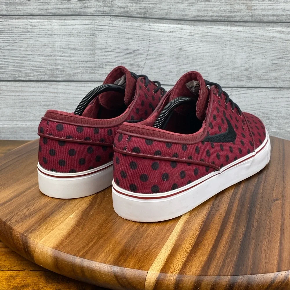 Nike SB Zoom Stefan Janoski Canvas Team Red Polka Dot Shoe 705190-601 Men’s 12